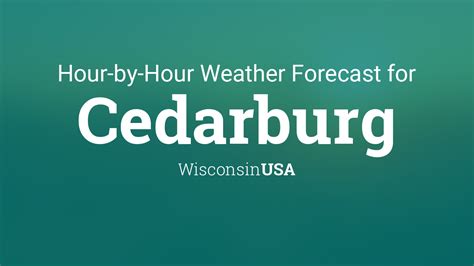 Cedarburg hourly weather. Things To Know About Cedarburg hourly weather. 